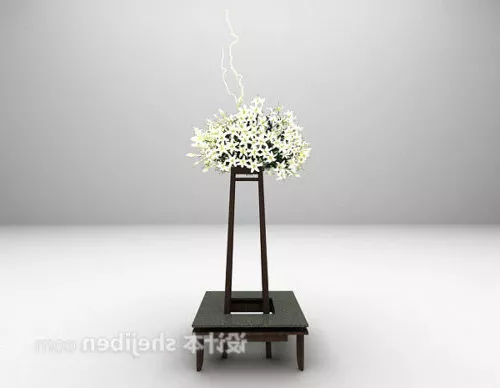 Violet Flower Pot 3d model