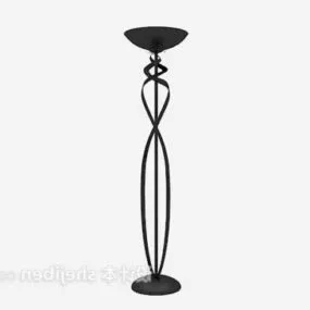 Industrial Black Floor Lamp 3d model