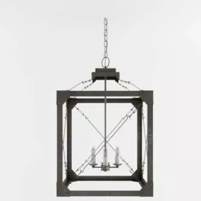Industrial Style Iron Chandelier 3d model