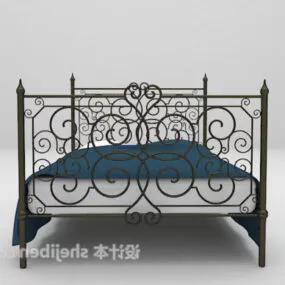 Iron European Bed 3d model
