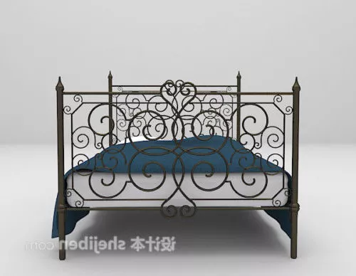 Iron European Bed 3d model Iron European Bed 3d model