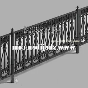 Classic Iron Fence 3d model