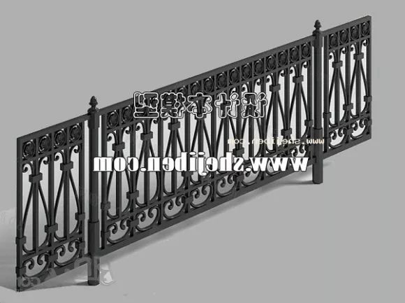 Black Fence 3d model