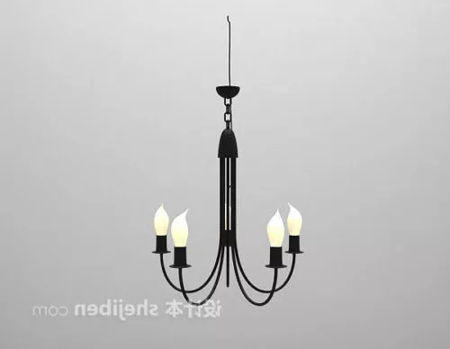 Candlestick Light Luxury Candle Decorative 3d model