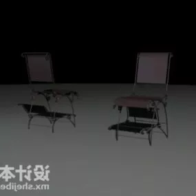Iron Chair Classic Design 3d model