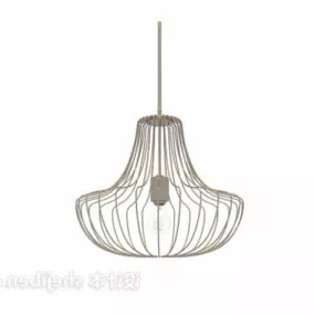 Iron Rattan Chandelier 3d model