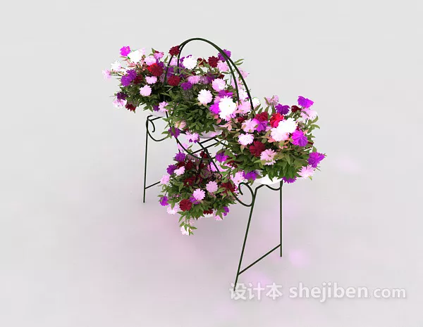Potted Leaf Plant 3d model