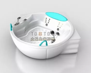 Small Corner Bathtub 3d model