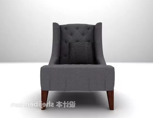 European Black Leather Single Sofa Chair 3d model European Black Leather Single Sofa Chair 3d model
