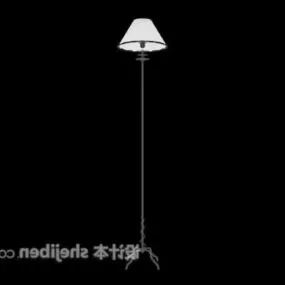 European White Living Room Floor Lamp 3d model