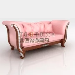 Curved Edge Sofa Tuliss With Pillows 3d model