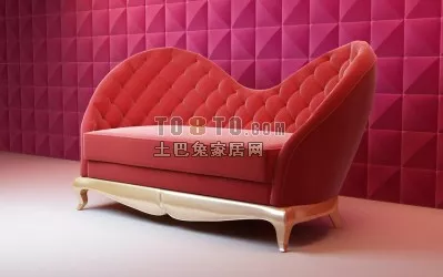 Couch Sofa With Cushion And Coffee Table 3d model