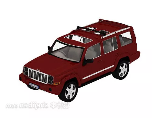 Red Jeep Car 3d model Red Jeep Car 3d model