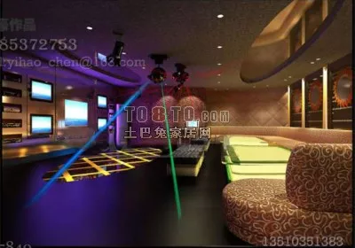 Bar Karaoke Interior 3d model