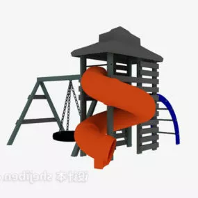 Kindergarten Sliding House 3d model