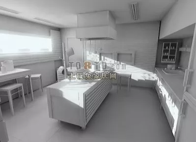 Modern Cabinet Kitchen L Shape 3d model