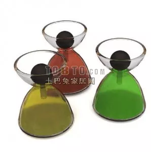 Glass Set Various Size 3d model