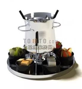 Food Tray With Vase Kitchenware Tableware 3d model Food Tray With Vase Kitchenware Tableware 3d model