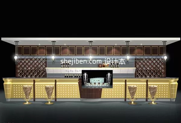 Entertainment Room With Circle Ceiling 3d model