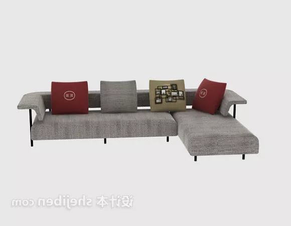 Sectional Style L Shaped Sofa 3d model Sectional Style L Shaped Sofa 3d model