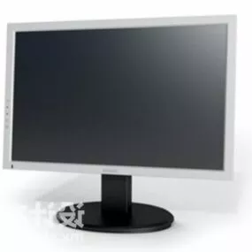 Lcd Tv White Frame 3d model