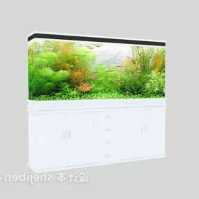 Aquarium With Base Cabinet 3d model