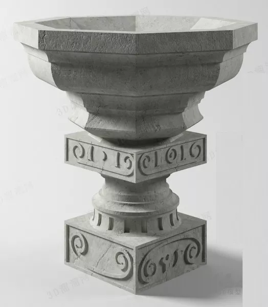 Dolphin Fountain 3d model