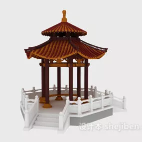 Landscape Chinese Outdoor Pavilion 3d model