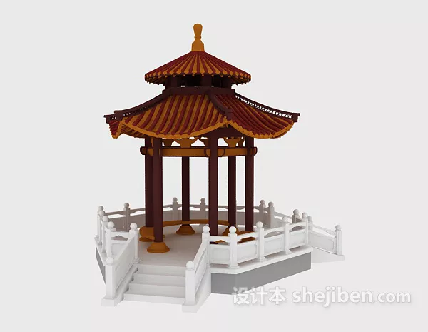 Marble White Pot 3d model