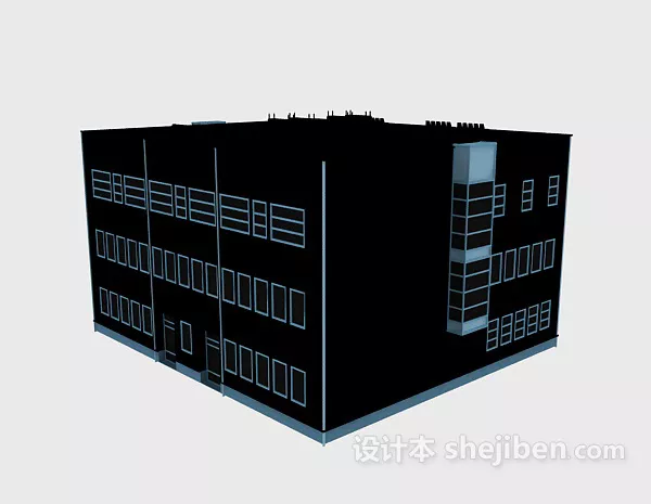 Public School Building 3d model