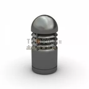 Steel Lawn Light 3d model
