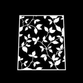 Square Partition Frame Leaf Pattern 3d model