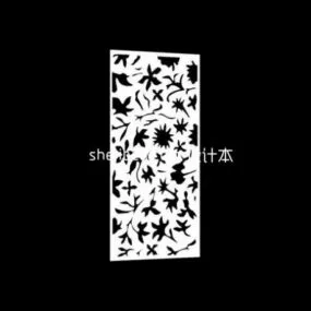 Screen Divider With Leaf Pattern 3d model