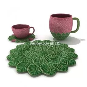 Kitchen Tea Cup Set V1 3d model