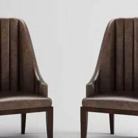 Leather Chair Restaurant Furniture 3d model