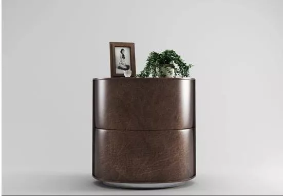 Leather Circle Side Cabinet 3d model Leather Circle Side Cabinet 3d model