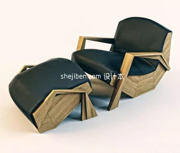 Leather Lazy Sofa 3d model Leather Lazy Sofa 3d model