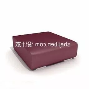 Single Sofa Stool Leather Finished 3d model