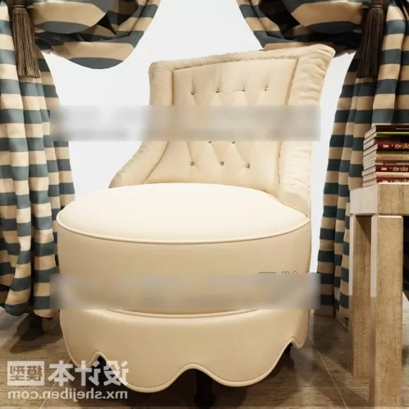 Armchair Bamboo Frame 3d model