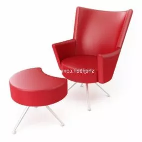 Leather Sofa Lazy Leather Finished 3d model