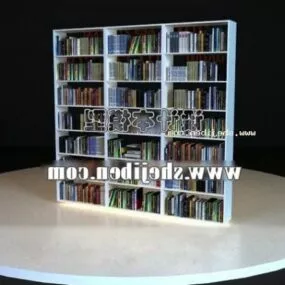 Library Bookcase Furniture 3d model