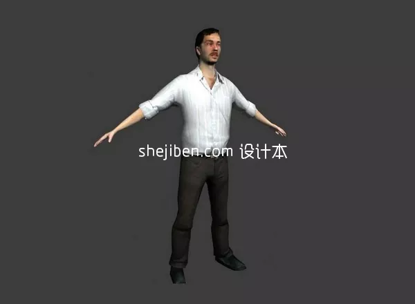 Robot Cartoon Character With Big Hand 3d model