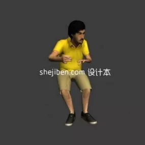 Young Male Character 3d model