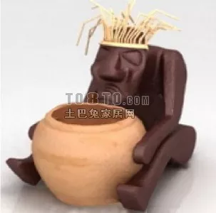 Old Man In Coat, Standing Man Character 3d model