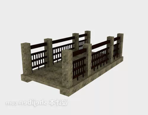 Bridge On Snow 3d model