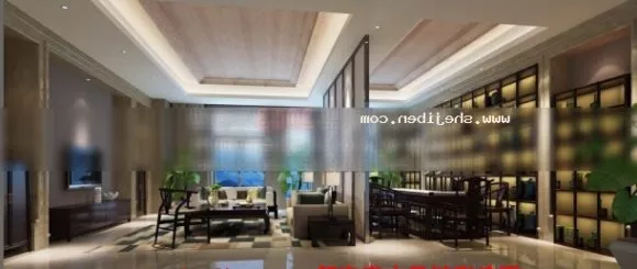 Carved Pattern Screen Divider 3d model