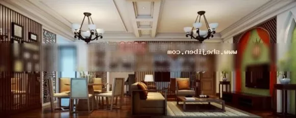 Night Bar With Lighting Decoration 3d model