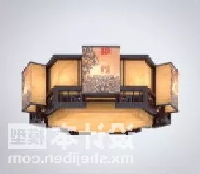 Living Room Large Ceiling Lamp 3d model