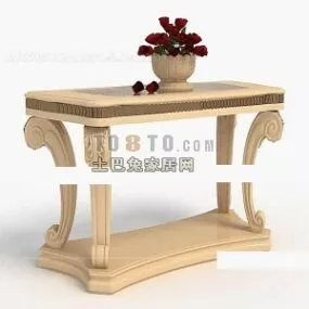 Living Room Side Table Stone Material 3d model
