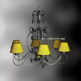 Living Room European Chandelier 3d model